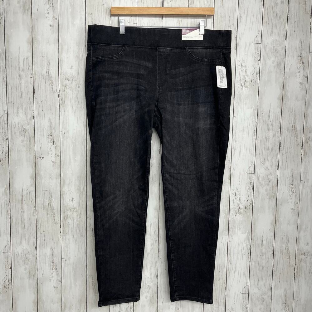 Boutique Plus Black Secretly Sculpting Pull On Skinny Leg Jegging Plus Size 20W